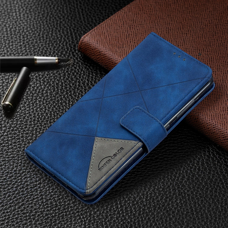 For Samsung Galaxy A51 Rhombus Texture Magnetic Buckle Horizontal Flip Leather Case with Holder & Card Slots & Wallet & Photo Frame