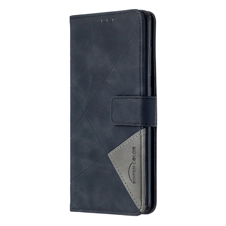 For Samsung Galaxy A51 Rhombus Texture Magnetic Buckle Horizontal Flip Leather Case with Holder & Card Slots & Wallet & Photo Frame
