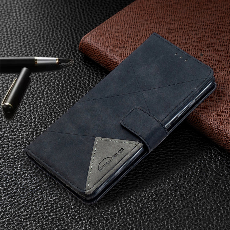 For Samsung Galaxy A51 Rhombus Texture Magnetic Buckle Horizontal Flip Leather Case with Holder & Card Slots & Wallet & Photo Frame