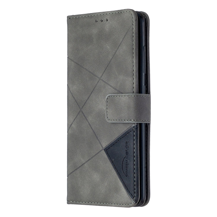 For Samsung Galaxy A51 Rhombus Texture Magnetic Buckle Horizontal Flip Leather Case with Holder & Card Slots & Wallet & Photo Frame