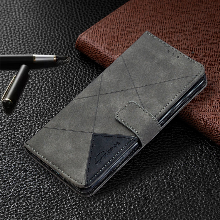 For Samsung Galaxy A51 Rhombus Texture Magnetic Buckle Horizontal Flip Leather Case with Holder & Card Slots & Wallet & Photo Frame