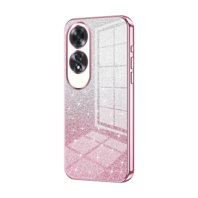 For OPPO A60 Gradient Glitter Powder Electroplated Phone Case