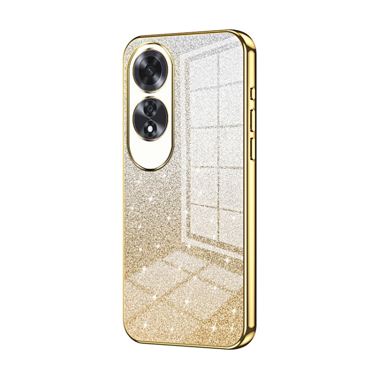 For OPPO A60 Gradient Glitter Powder Electroplated Phone Case