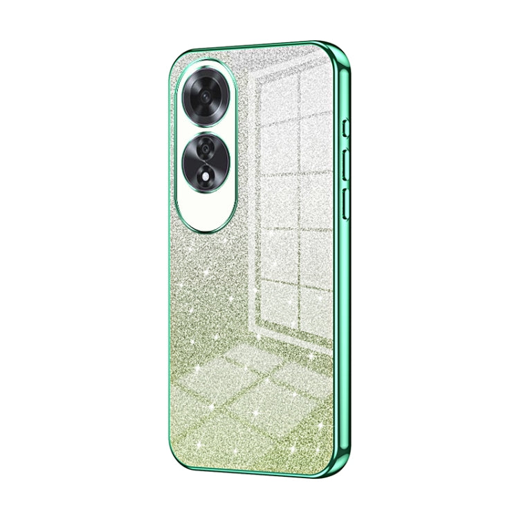 For OPPO A60 Gradient Glitter Powder Electroplated Phone Case