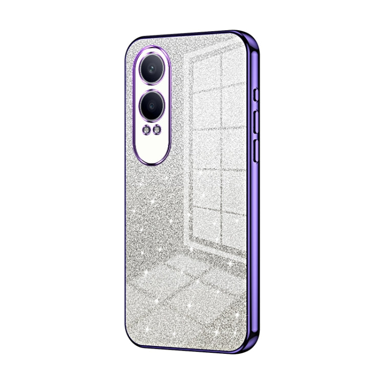 For OPPO K12x Gradient Glitter Powder Electroplated Phone Case