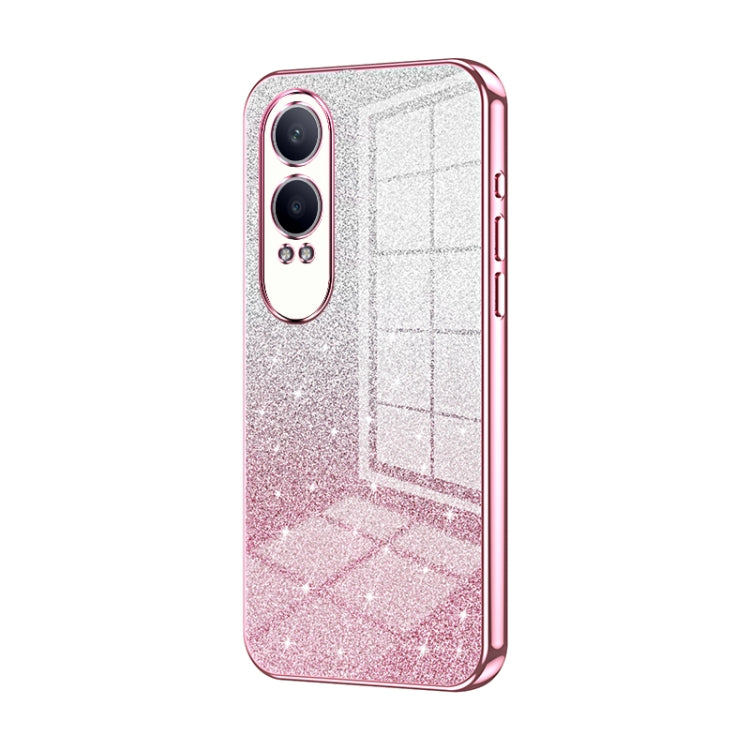 For OPPO K12x Gradient Glitter Powder Electroplated Phone Case