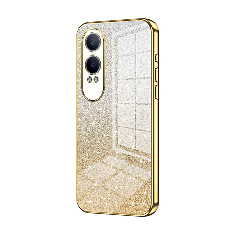 For OPPO K12x Gradient Glitter Powder Electroplated Phone Case