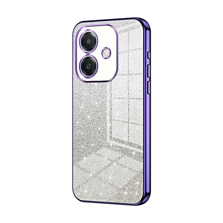 For OPPO A3x Global Gradient Glitter Powder Electroplated Phone Case