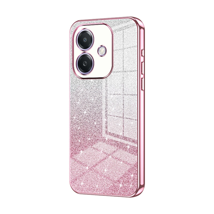 For OPPO A3x Global Gradient Glitter Powder Electroplated Phone Case