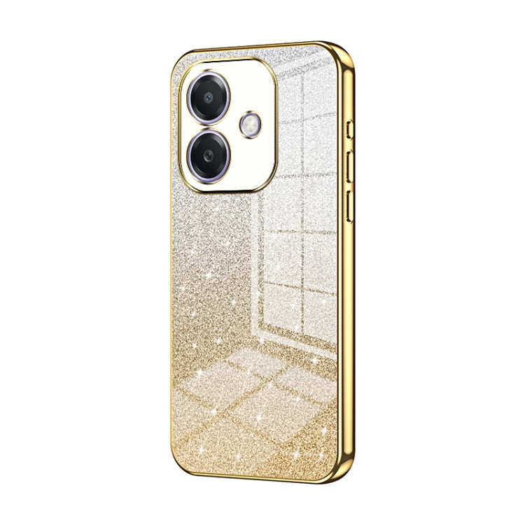 For OPPO A3x Global Gradient Glitter Powder Electroplated Phone Case