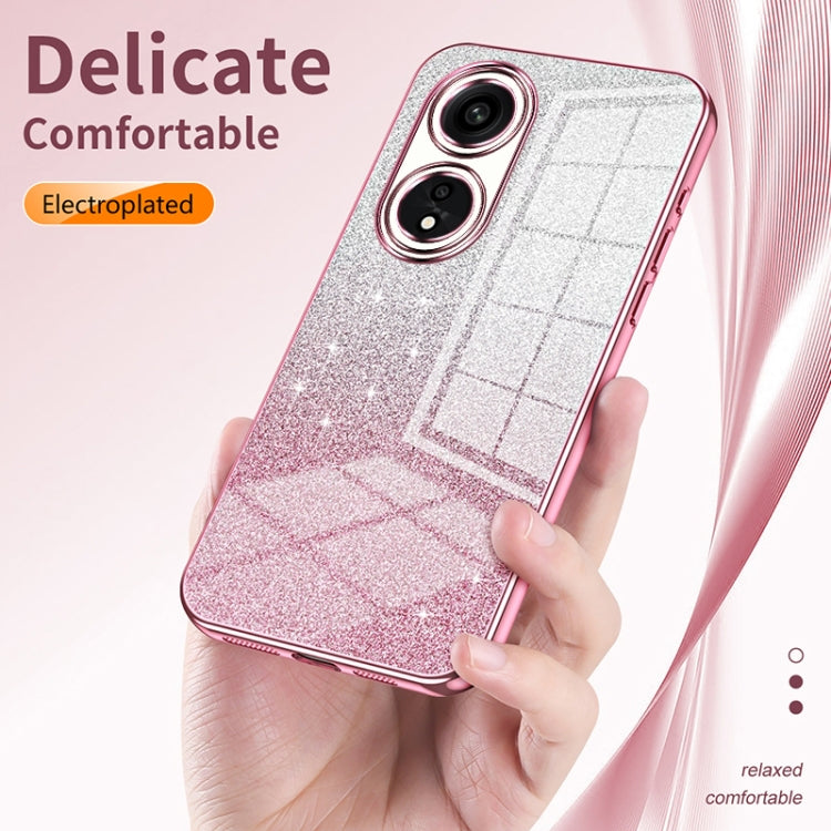 For OPPO K12x Gradient Glitter Powder Electroplated Phone Case