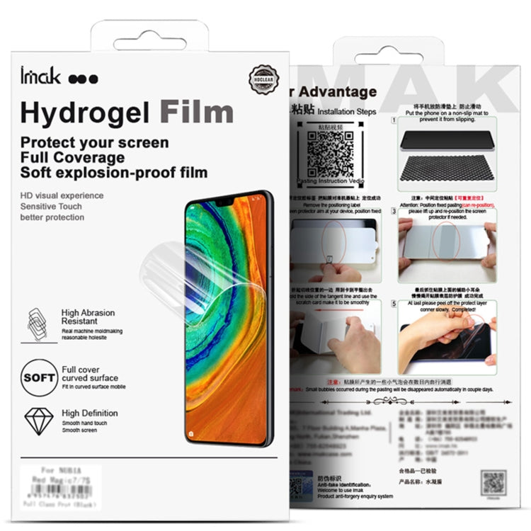 For vivo X100s Pro 5G 2pcs imak Curved Full Screen Hydrogel Film Protector