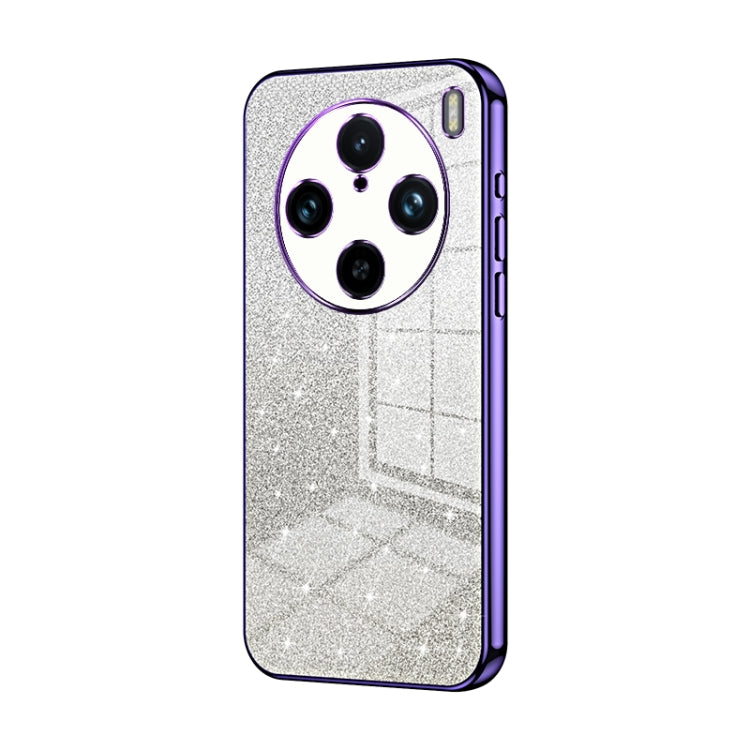 For vivo X100s Pro Gradient Glitter Powder Electroplated Phone Case