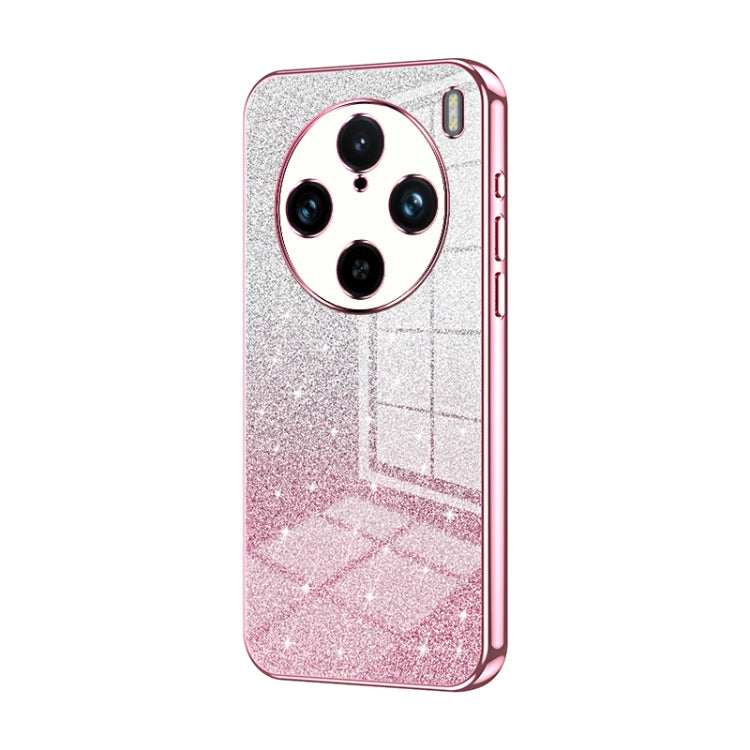 For vivo X100s Pro Gradient Glitter Powder Electroplated Phone Case