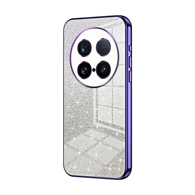 For vivo X100 Ultra Gradient Glitter Powder Electroplated Phone Case