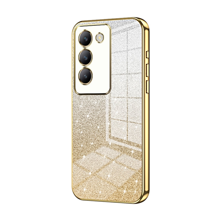 For vivo V30 SE Gradient Glitter Powder Electroplated Phone Case