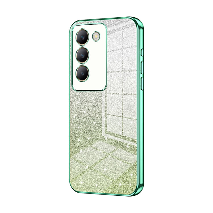 For vivo V30 SE Gradient Glitter Powder Electroplated Phone Case