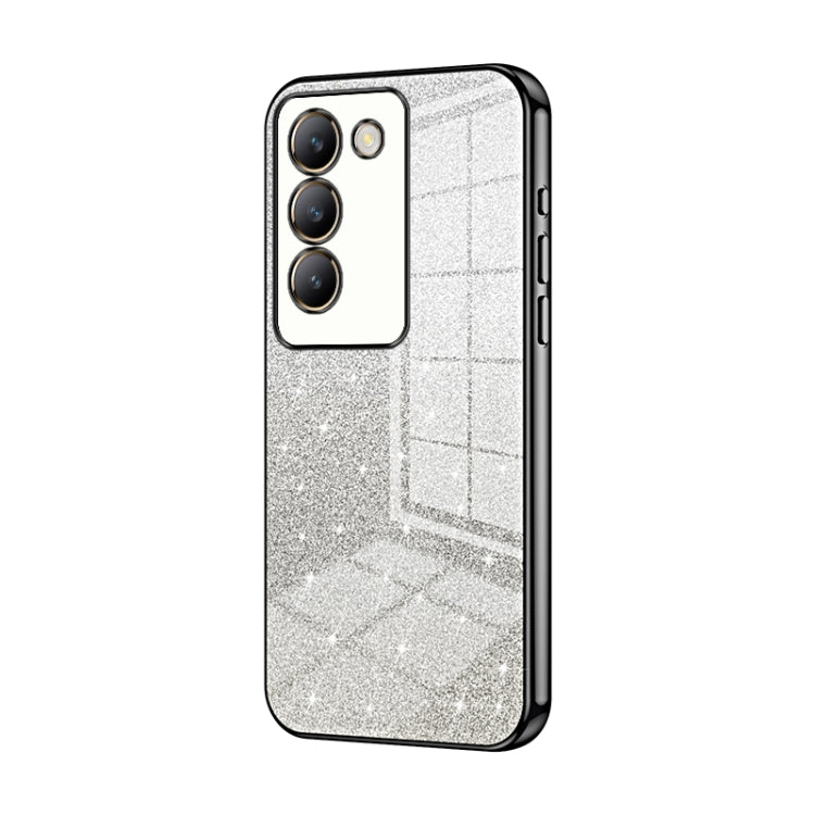 For vivo V30 SE Gradient Glitter Powder Electroplated Phone Case
