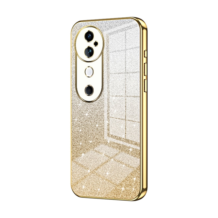 For vivo S19 Gradient Glitter Powder Electroplated Phone Case