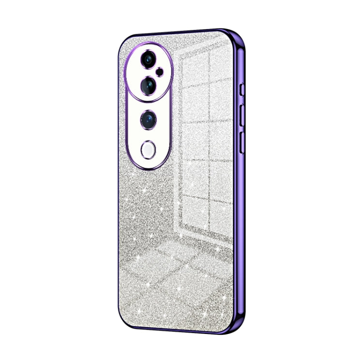 For vivo S19 Pro Gradient Glitter Powder Electroplated Phone Case