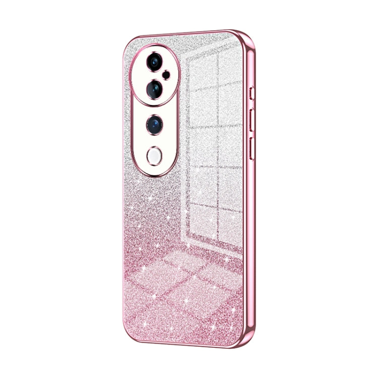 For vivo S19 Pro Gradient Glitter Powder Electroplated Phone Case