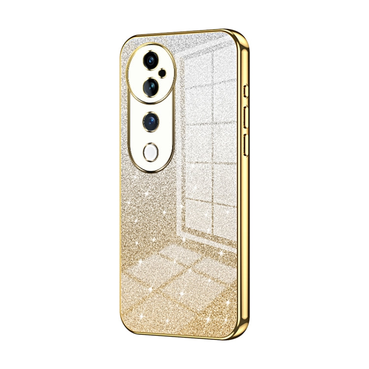 For vivo S19 Pro Gradient Glitter Powder Electroplated Phone Case