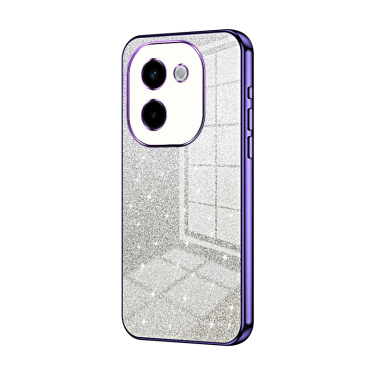 For vivo Y200 Gradient Glitter Powder Electroplated Phone Case