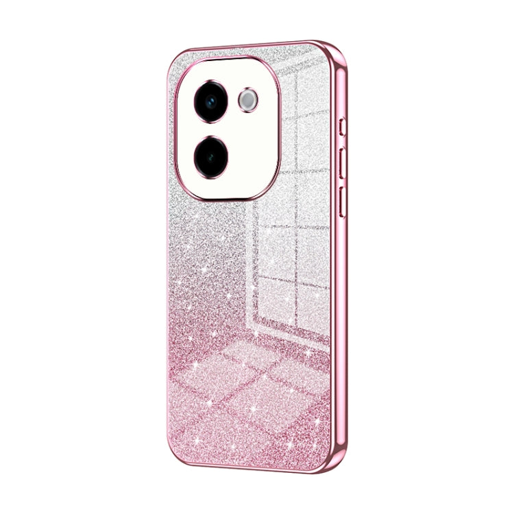 For vivo Y200 Gradient Glitter Powder Electroplated Phone Case