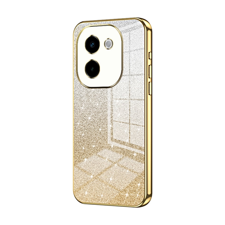 For vivo Y200 Gradient Glitter Powder Electroplated Phone Case