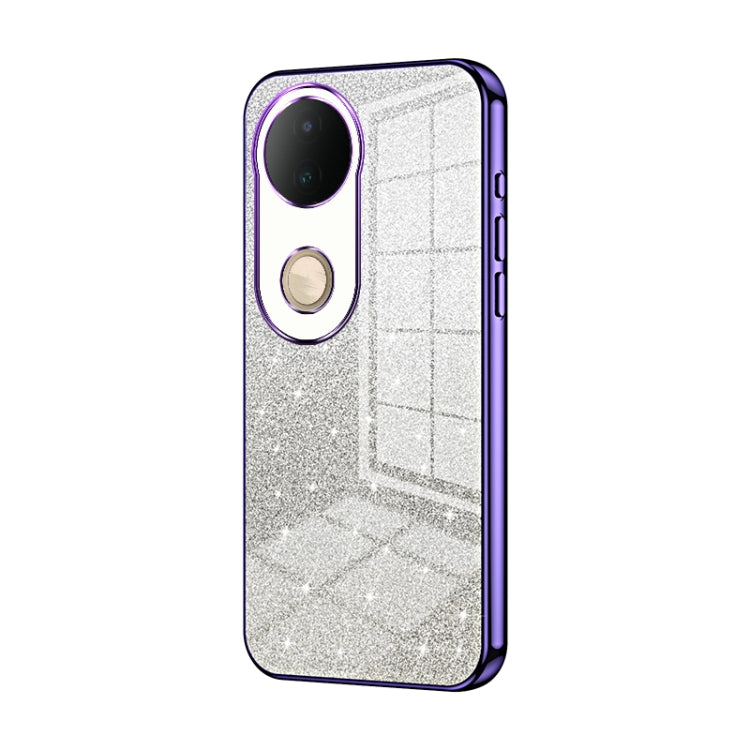 For vivo S20 Gradient Glitter Powder Electroplated Phone Case