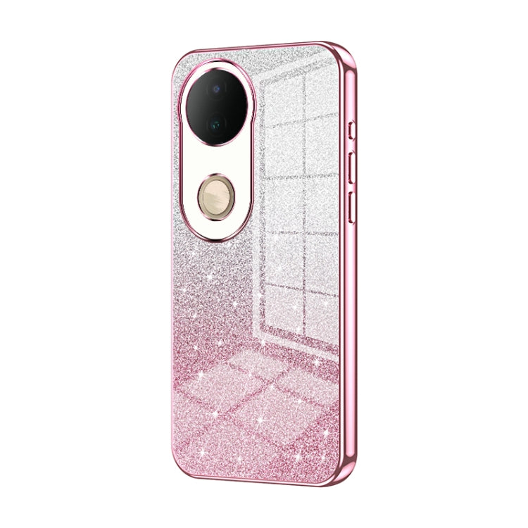 For vivo S20 Gradient Glitter Powder Electroplated Phone Case