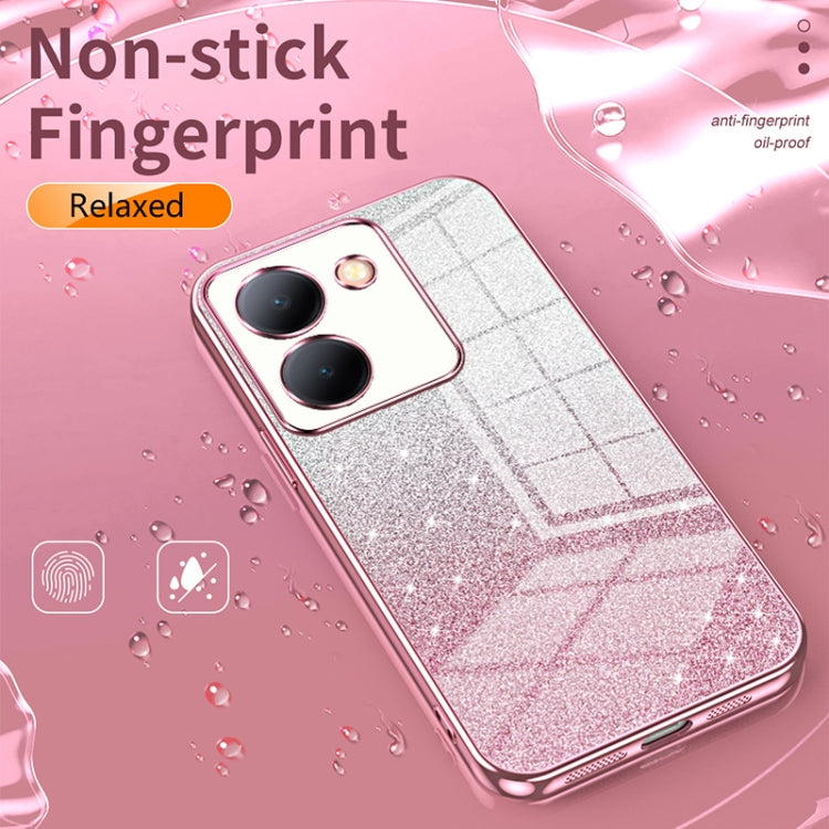 For vivo X100s Gradient Glitter Powder Electroplated Phone Case