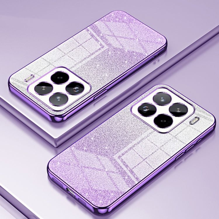 For Xiaomi 15 Pro Gradient Glitter Powder Electroplated Phone Case
