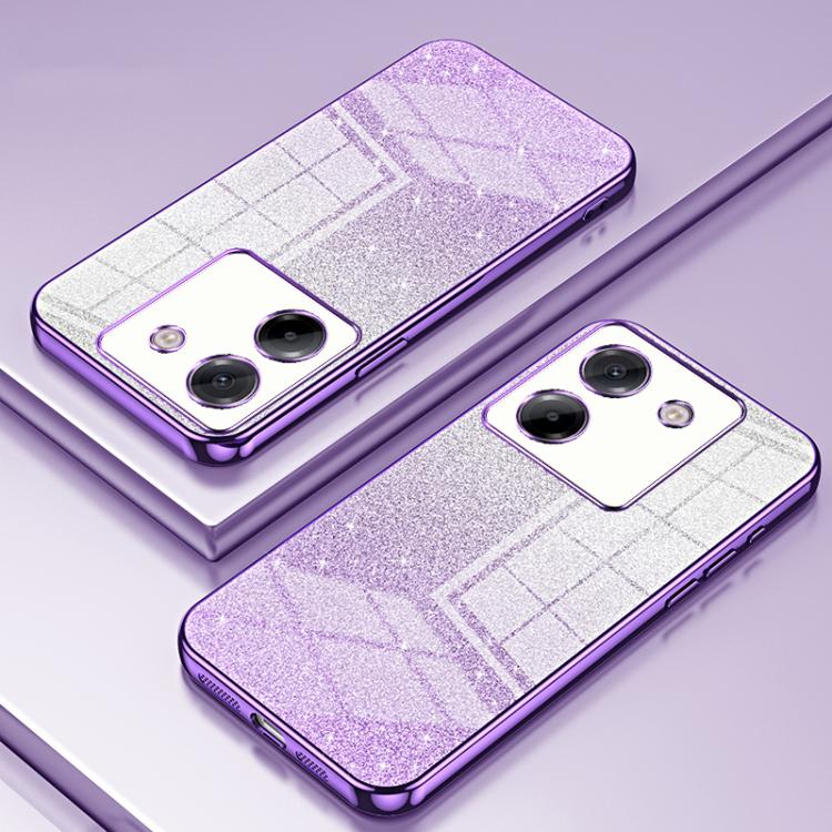 For Xiaomi Poco M7 Pro 5G Gradient Glitter Powder Electroplated Phone Case