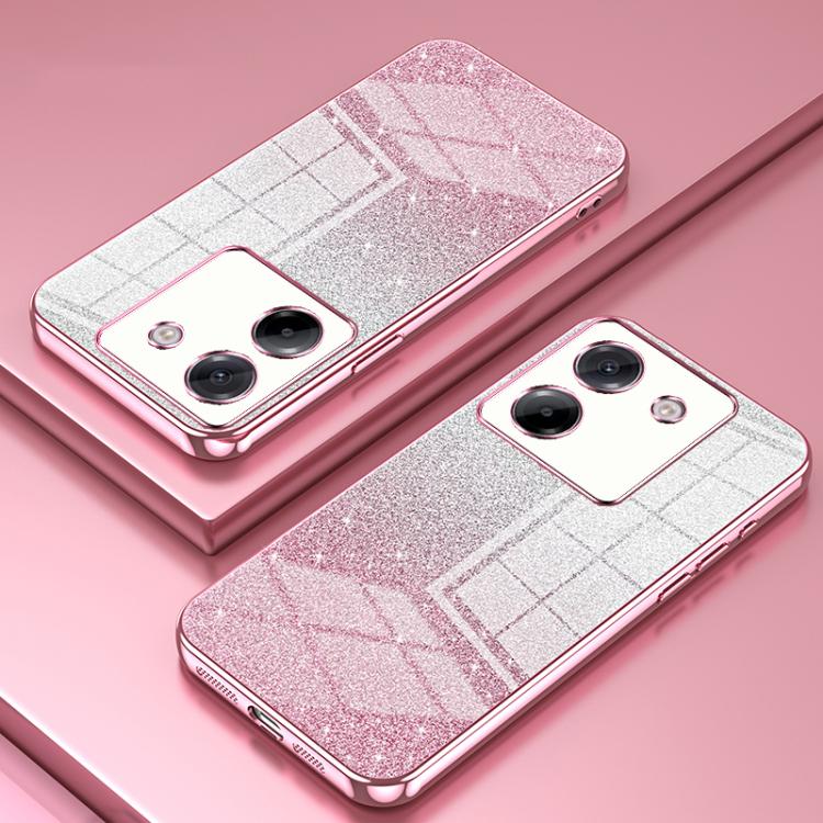 For Xiaomi Poco M7 Pro 5G Gradient Glitter Powder Electroplated Phone Case