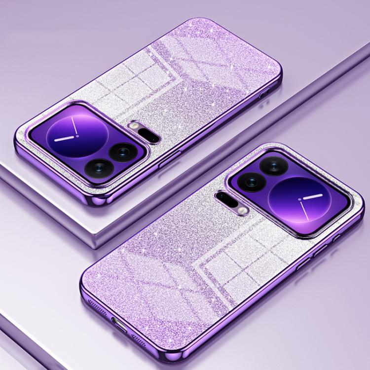 For Xiaomi 17 Pro Gradient Glitter Powder Electroplated Phone Case