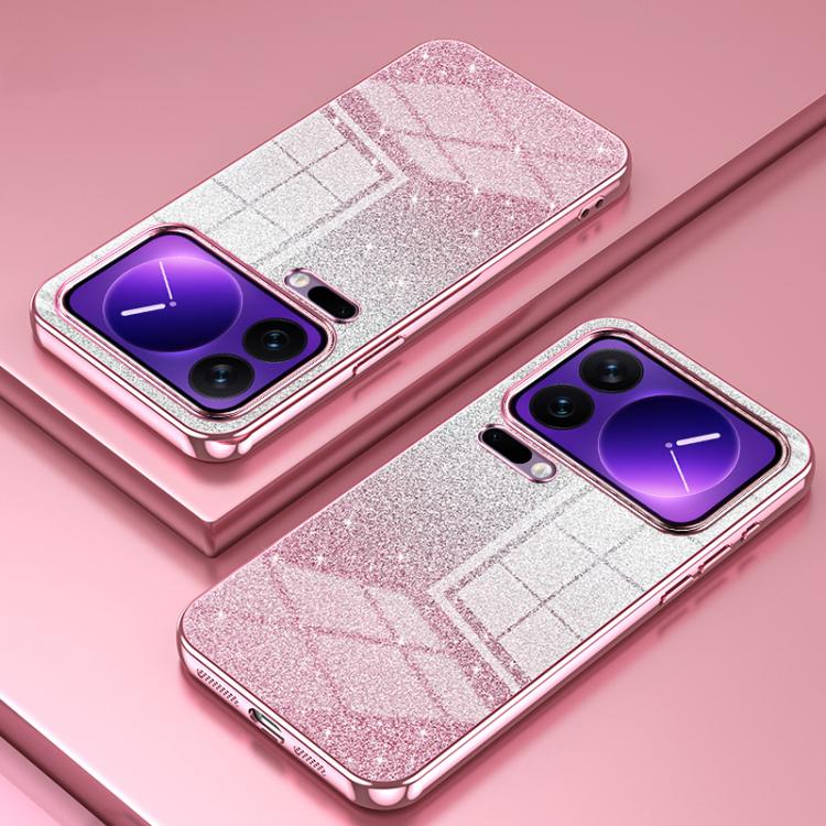 For Xiaomi 17 Pro Gradient Glitter Powder Electroplated Phone Case