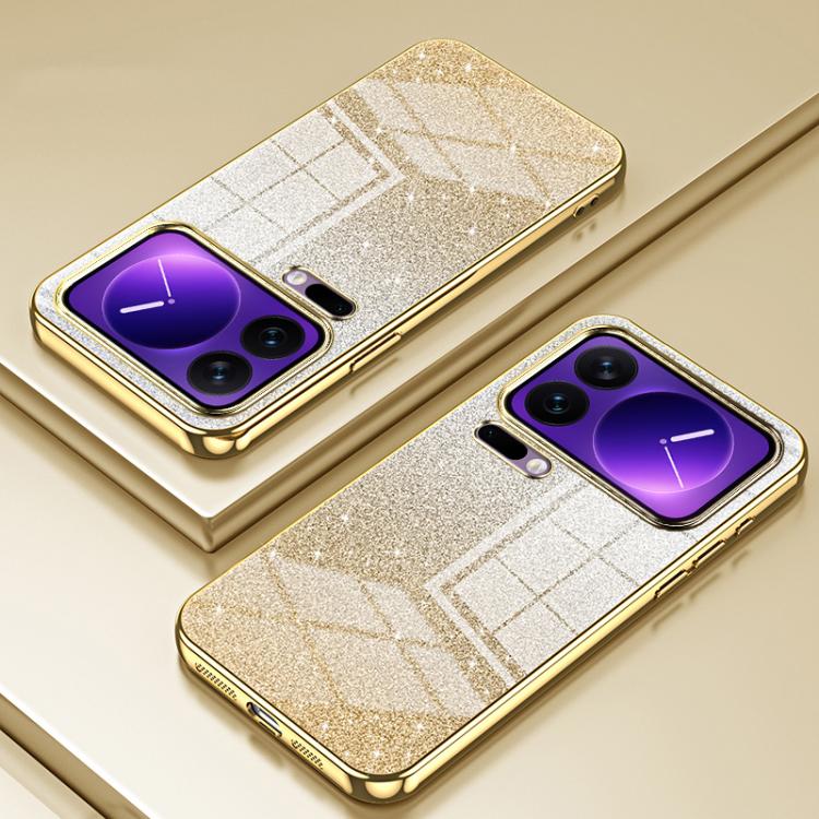 For Xiaomi 17 Pro Gradient Glitter Powder Electroplated Phone Case