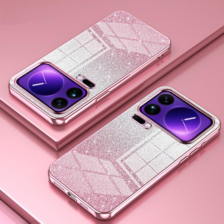 For Xiaomi 17 Pro Max Gradient Glitter Powder Electroplated Phone Case