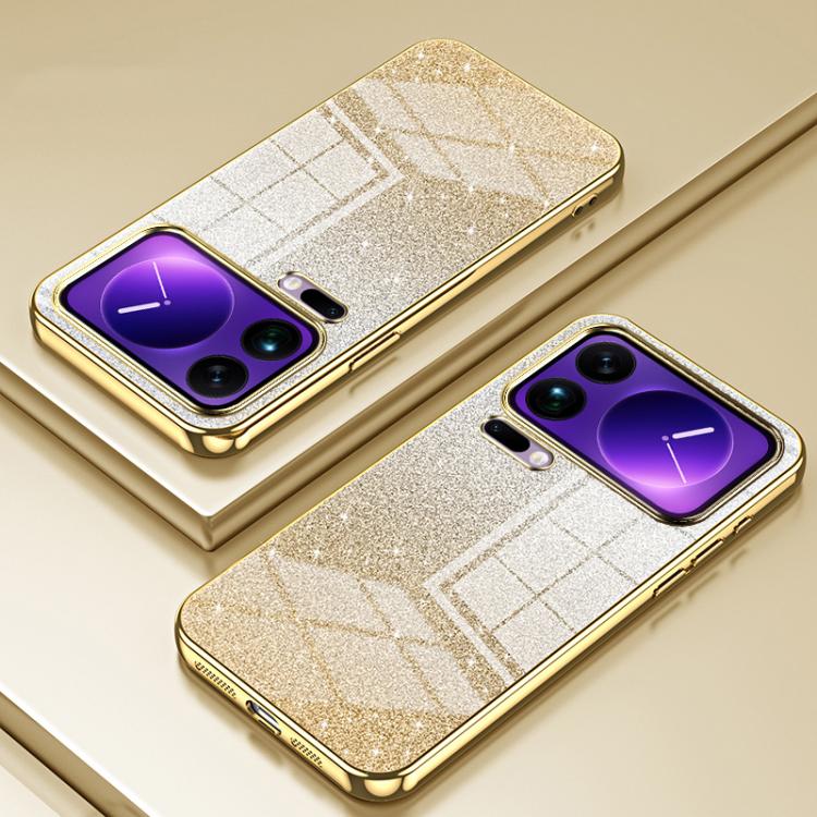 For Xiaomi 17 Pro Max Gradient Glitter Powder Electroplated Phone Case