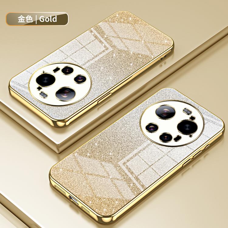 For Xiaomi 17 Ultra Gradient Glitter Powder Electroplated Phone Case