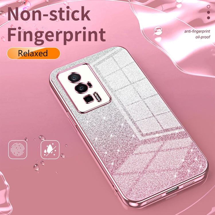 For Xiaomi 14T Gradient Glitter Powder Electroplated Phone Case