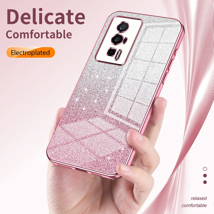 For Xiaomi 14T Gradient Glitter Powder Electroplated Phone Case