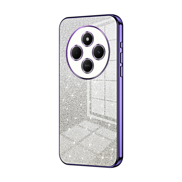 For Redmi 14R Gradient Glitter Powder Electroplated Phone Case