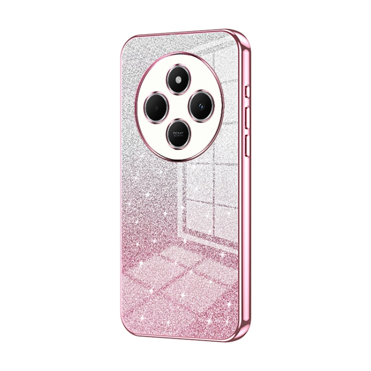 For Redmi 14R Gradient Glitter Powder Electroplated Phone Case