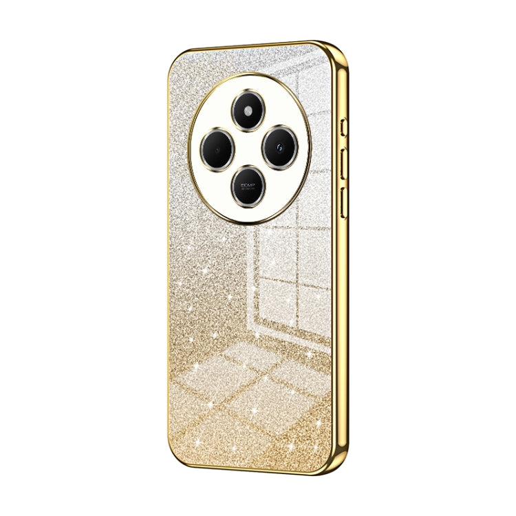 For Redmi 14R Gradient Glitter Powder Electroplated Phone Case
