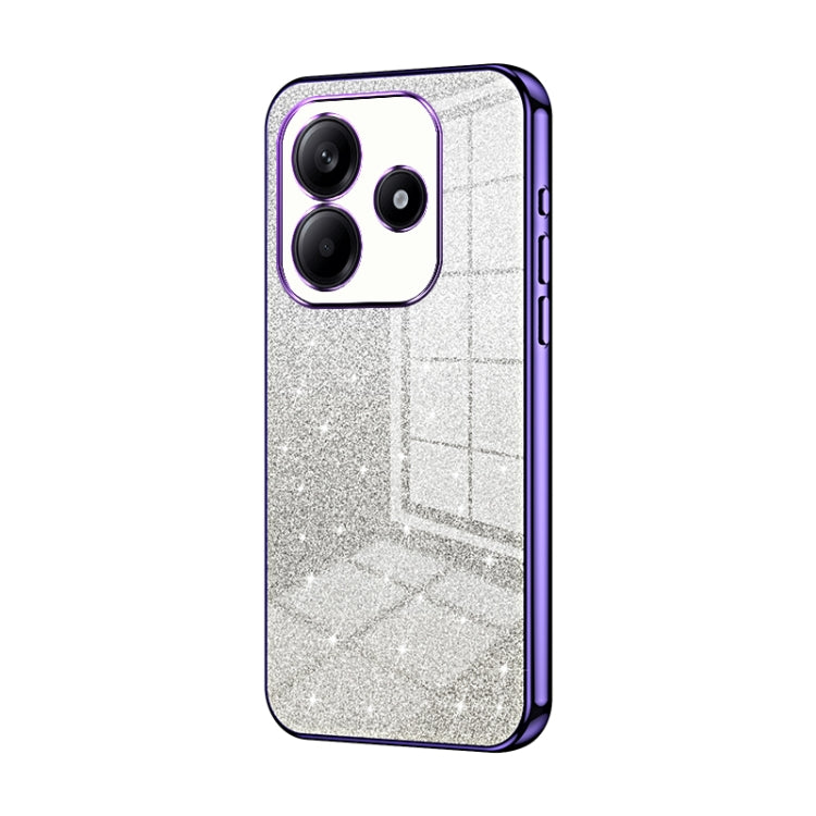 For Redmi Note 14 5G Gradient Glitter Powder Electroplated Phone Case