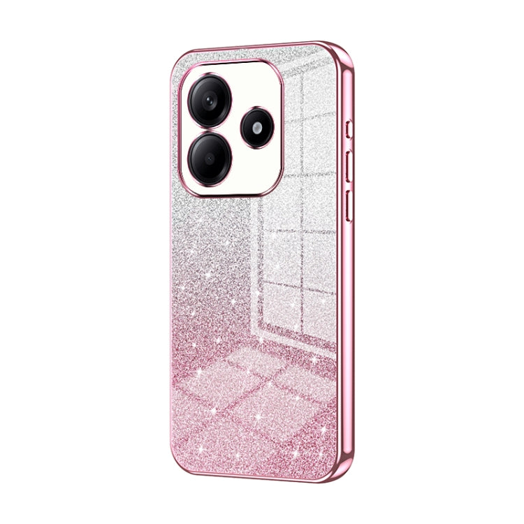 For Redmi Note 14 5G Gradient Glitter Powder Electroplated Phone Case