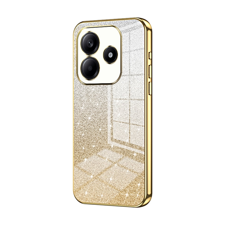 For Redmi Note 14 5G Gradient Glitter Powder Electroplated Phone Case
