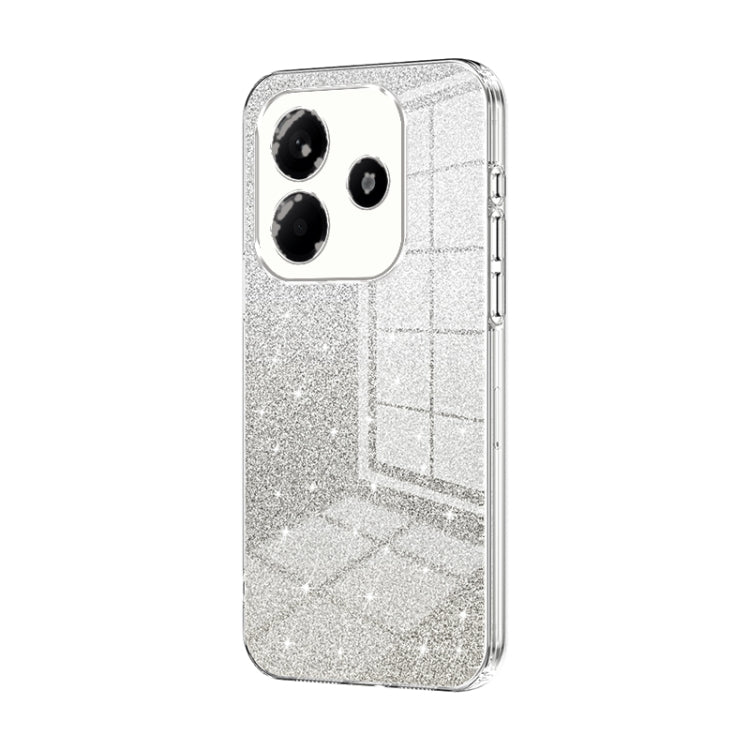 For Redmi Note 14 5G Gradient Glitter Powder Electroplated Phone Case